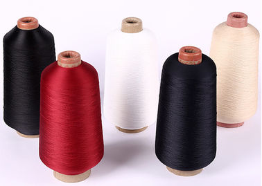China Red Colour High Tenacity Polyester Yarn / 600D High Elastic Yarn For Shoe Upper supplier