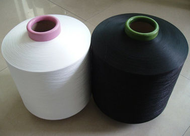 China Weaving Use Flame Retardant Polyester Texturised Yarn 150D / 48F Raw &amp; Black supplier