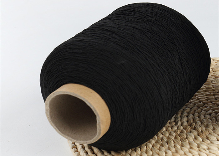 Black Polyester Elastic Thread , 100 Latex Rubber Yarn For Elastic Cord