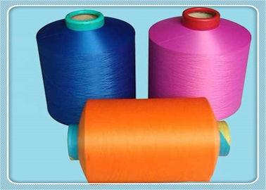 China Colored Polyester Dope Dyed Yarn 100D/48F For Knitting Gloves / Socks supplier