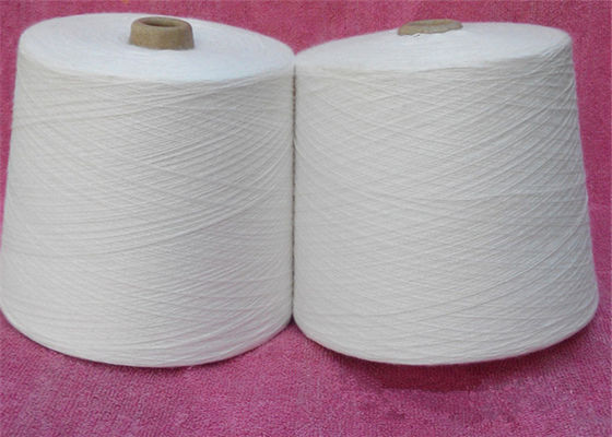 China 100% Virgin Raw White Polyester Spun Yarn , Polyester Spun Thread supplier
