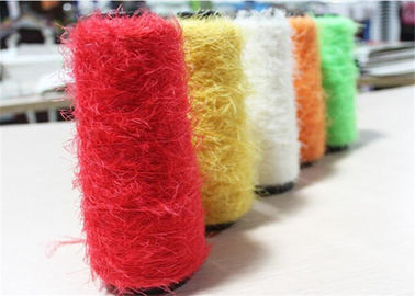 China Touchy Feel 3mm Fancy Yarns For Knitting Polyester Feather Yarn Light Weight supplier
