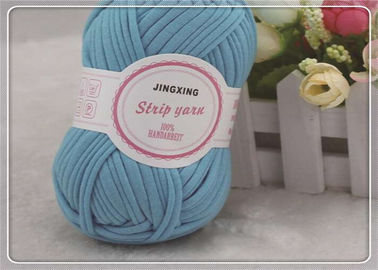 China Colorful Dyed Hand Knitted Strip Yarn Fancy Yarn For Clothes Scarves supplier