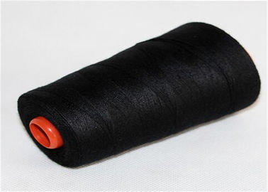 China Recycled Black Spun Polyester Yarn High Tenacity For Knitting Fabric Or Clothes supplier