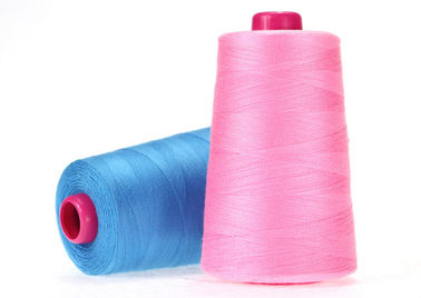 China Navy Colour Durable 20 / 3  Polyester Sewing Thread For Shoes / Caps / Jeans supplier