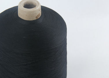 China Black Colour 100% Ne 32s Polyester Spun Yarn 32 / 2 For Socks Kintting supplier