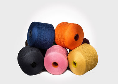 China 1.67kg Big Cone Dyed 100 Polyester Yarn 402 High Tenacity For Weaving supplier