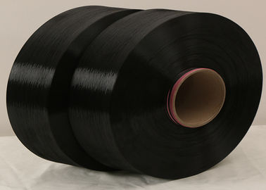 China DDB / Dope Dyed Polyester POY Yarn 250D , Black Polyester Core Spun Yarn For Knitting supplier