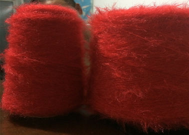 China Dyed And Raw White Feather Fancy Knitting Yarn 7S / 2 With 100% Nylon Material supplier