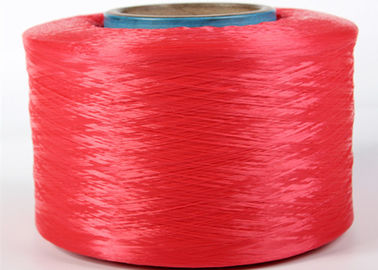 China High Stretch 900D Polypropylene FDY Yarn / AA Grade Dyed PP Filament Yarn , Red Color supplier