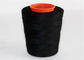 Recycled Black Spun Polyester Yarn High Tenacity For Knitting Fabric Or Clothes supplier
